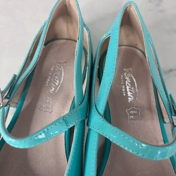 Venettini Girls Mary Jane Flats Teal Size 31 - Picture 3 of 5